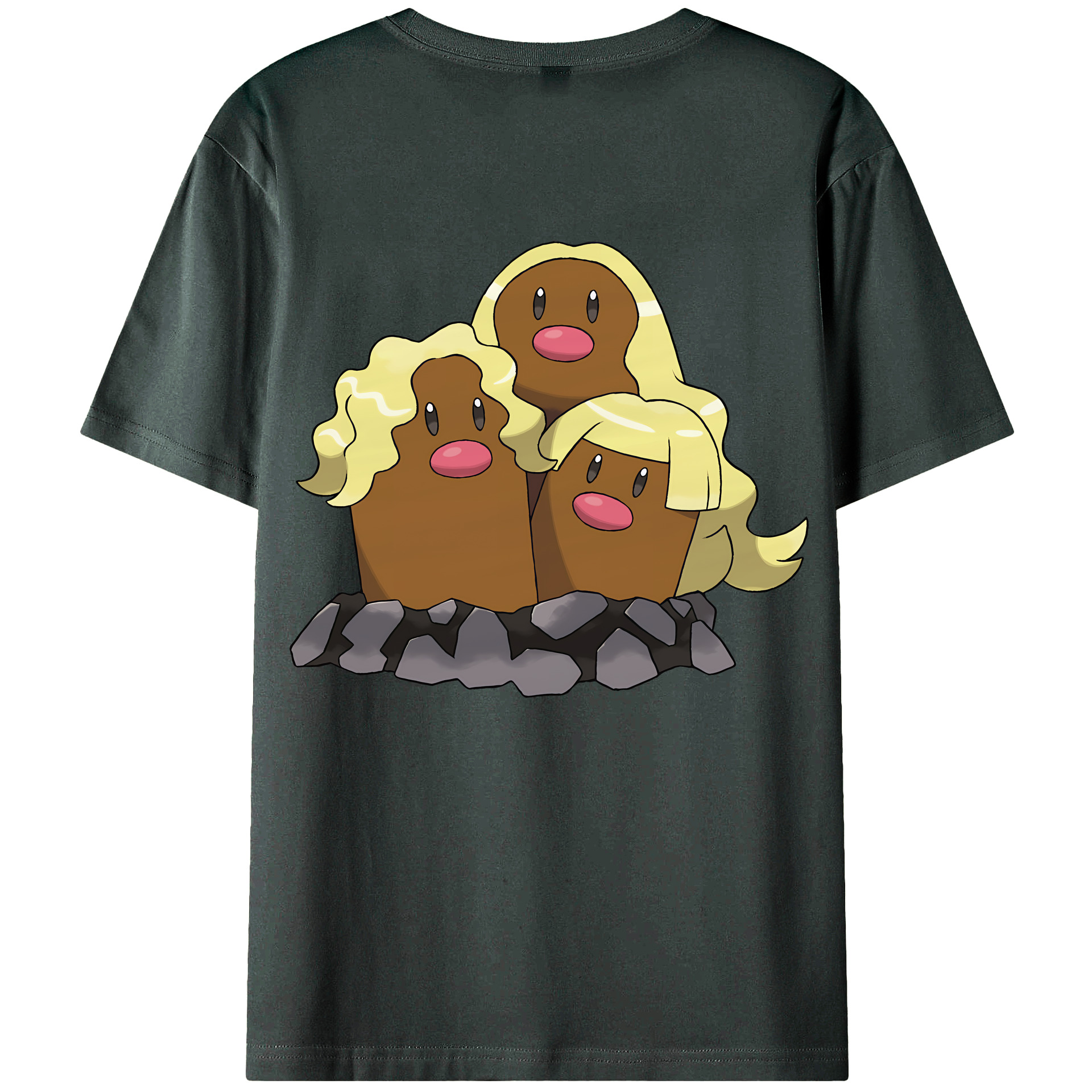 （画像用） ポケットモンスター Pokémon 綿100％ メンズ半袖Tシャツ（バックプリント） 通気性